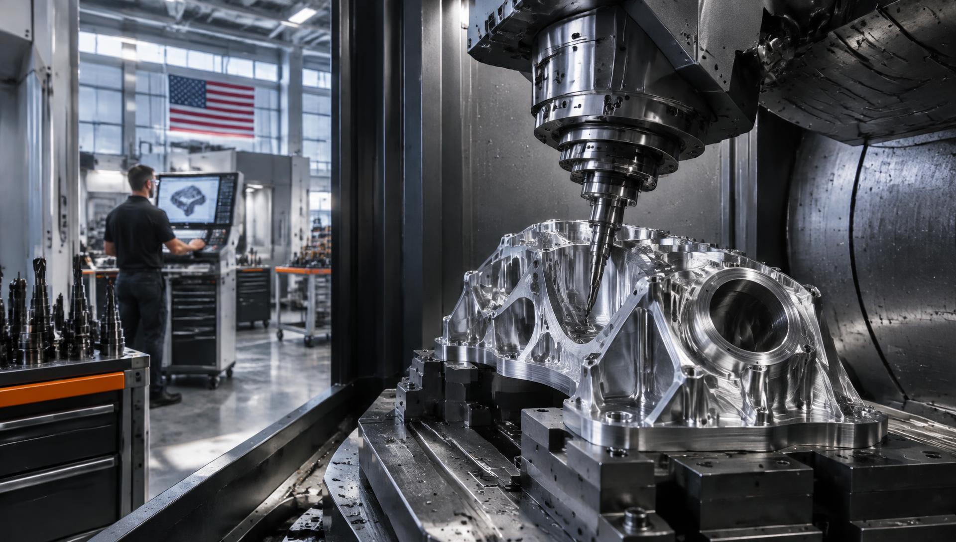 Precision CNC machining operation inside a modern manufacturing facility